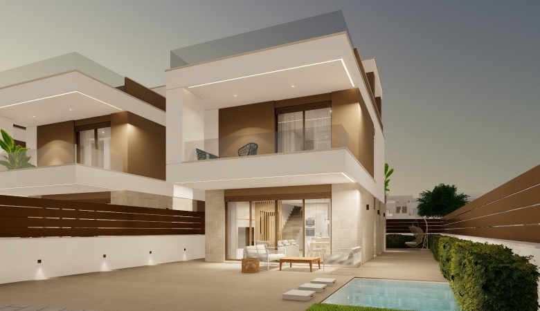 Villa con 3 dormitorios y piscina privada cerca de la playa en Pilar de la Horadada(Alicante)