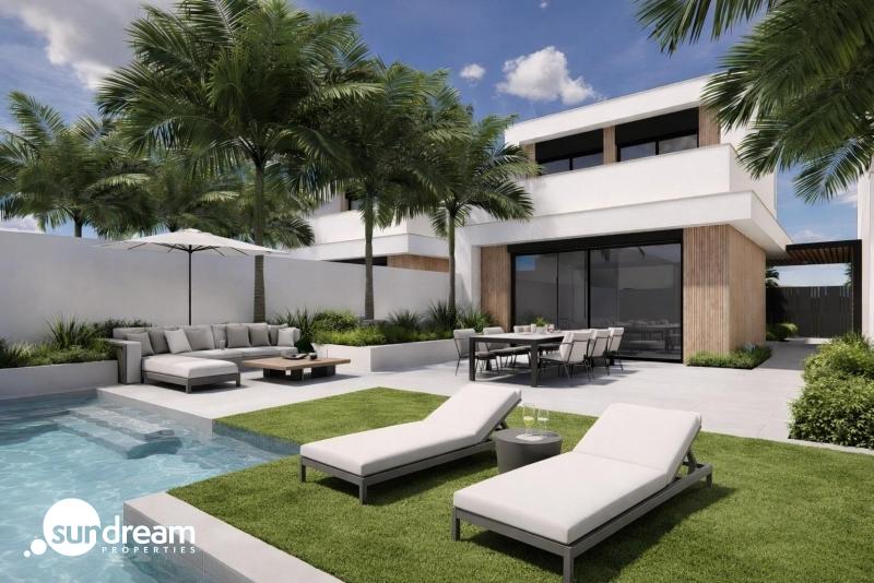 g_42664-18-1 Villa de nueva construcción con 3 dormitorios y piscina privada en venta en Los Alcazares.