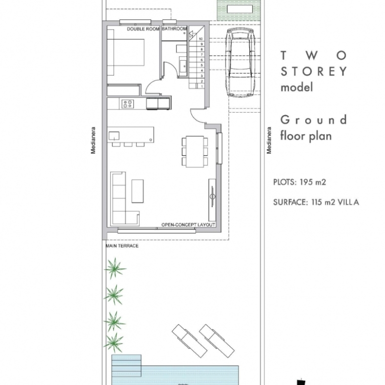Villa de nueva construcción con 3 dormitorios y piscina privada en venta en Los Alcazares.