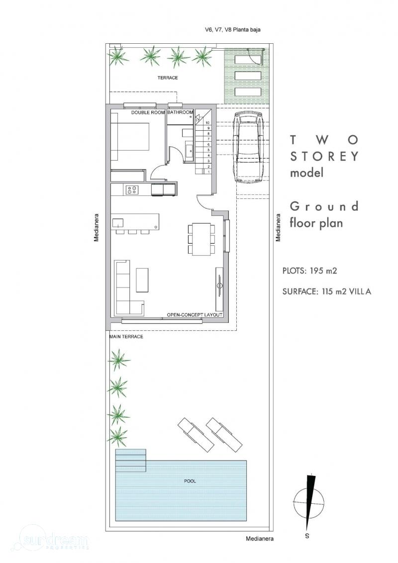 g_42664-18-37 Villa de nueva construcción con 3 dormitorios y piscina privada en venta en Los Alcazares.