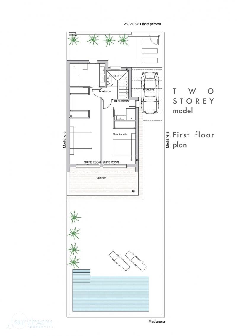 Villa de nueva construcción con 3 dormitorios y piscina privada en venta en Los Alcazares.