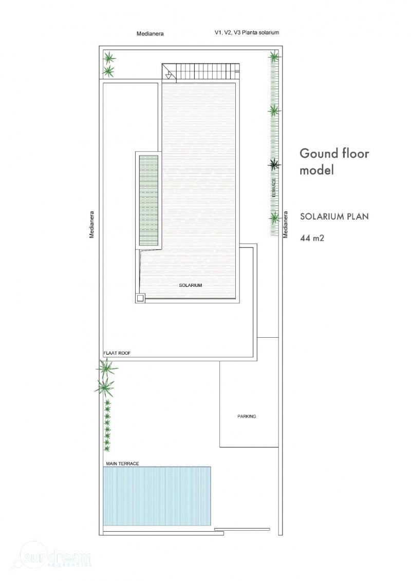 g_42665-22-23 Villa de nueva construcción en una sola planta con 3 dormitorios y piscina privada en Los Alcázares