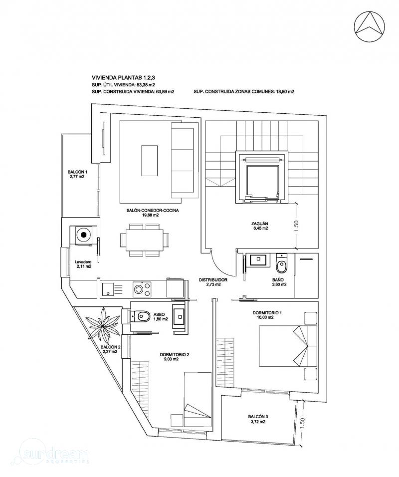 g_42703-17-18 Apartamento de nueva construcción con 2 dormitorios en Bigastro(Alicante)