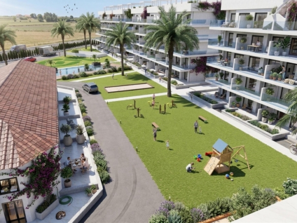Apartamento amueblado con 3 dormitorios en complejo residencial de Guardamar