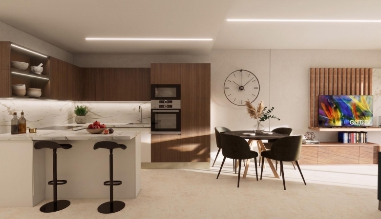 Moderno ático de nueva construcción con 3 dormitorios completamente amueblado en Guardamar
