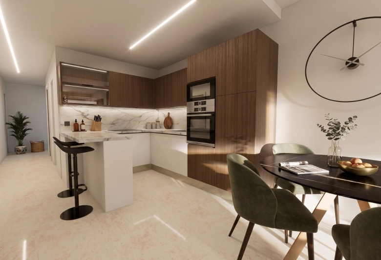 Moderno ático de nueva construcción con 3 dormitorios completamente amueblado en Guardamar