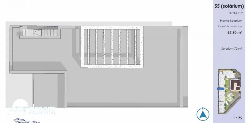 Moderno ático de nueva construcción con 3 dormitorios completamente amueblado en Guardamar