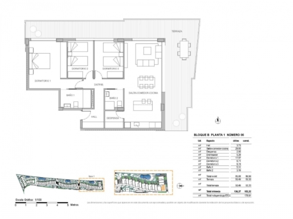 Apartamento moderno con 3 dormitorios en complejo residencial de nueva construcción en La Nucía