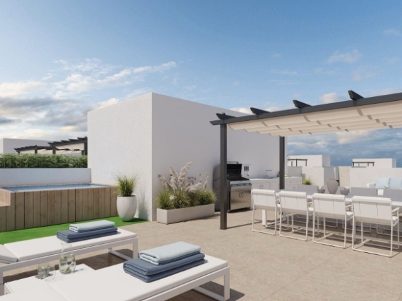 Ático moderno de nueva construcción con 3 dormitorios y solarium privado en La Nucia