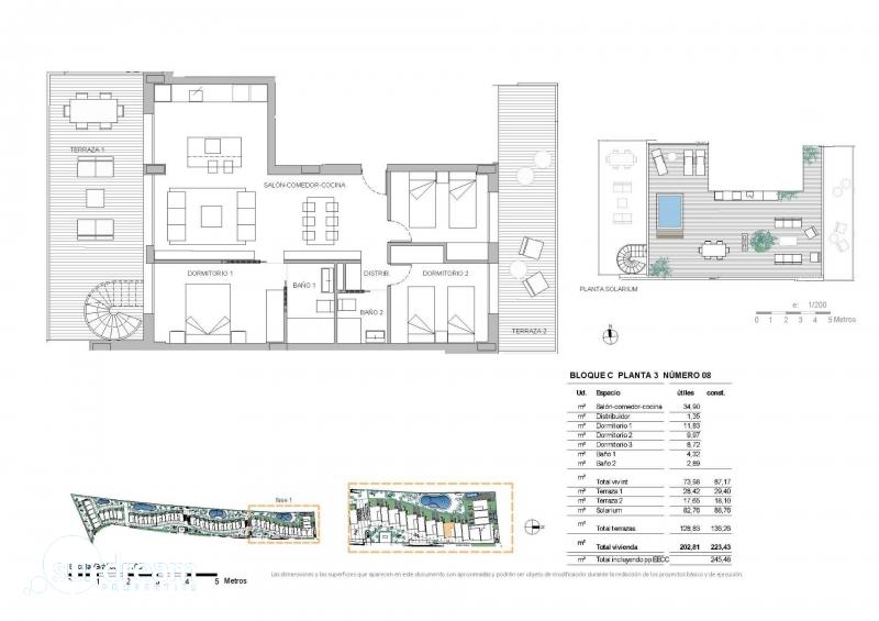 Ático moderno de nueva construcción con 3 dormitorios y solarium privado en La Nucia