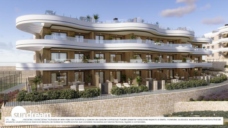 Apartamento moderno de 3 dormitorios en complejo residencial exclusivo con vistas al mar en Finestrat