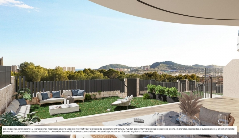 Ático de 2 dormitorios de nueva construcción en complejo residencial exclusivo con vistas al mar en Finestrat