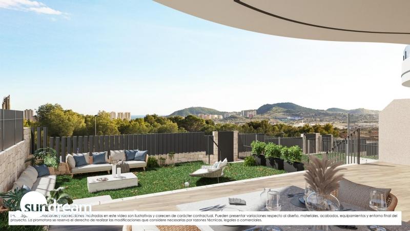 Ático de 2 dormitorios de nueva construcción en complejo residencial exclusivo con vistas al mar en Finestrat