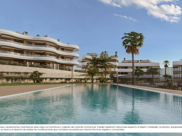 Ático de 3 dormitorios en complejo residencial exclusivo con vistas al mar en venta en Finestrat