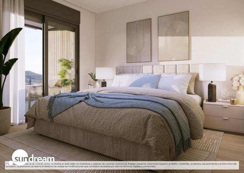 Ático de 3 dormitorios en complejo residencial exclusivo con vistas al mar en venta en Finestrat