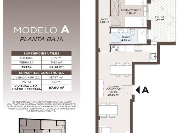 Apartamento moderno de nueva construcción con 2 dormitorios a solo 300m. de la Playa del Cura en Torrevieja.