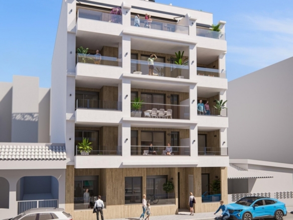 Ático de nueva cosntrucción con 2 dormitorios a 300m. de la playa en Torrevieja(Alicante)