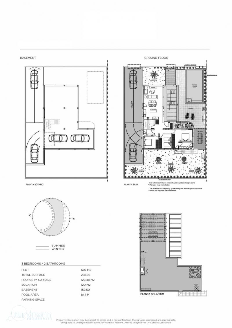 Villa en una sola planta con 3 dormitorios, piscina privada y gran sótano en Ciudad Quesada