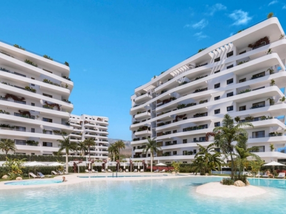 Apartamento de 3 dormitorios a la venta en complejo residencial en Villajoyosa