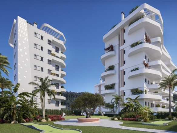 Apartamento de 3 dormitorios a la venta en complejo residencial en Villajoyosa
