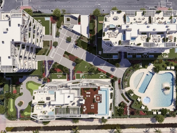 Apartamento de 3 dormitorios a la venta en complejo residencial en Villajoyosa