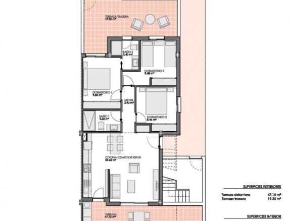 Bungalow de planta baja con 3 dormitorios a la venta en Golf Resort – Pilar de la Horadada