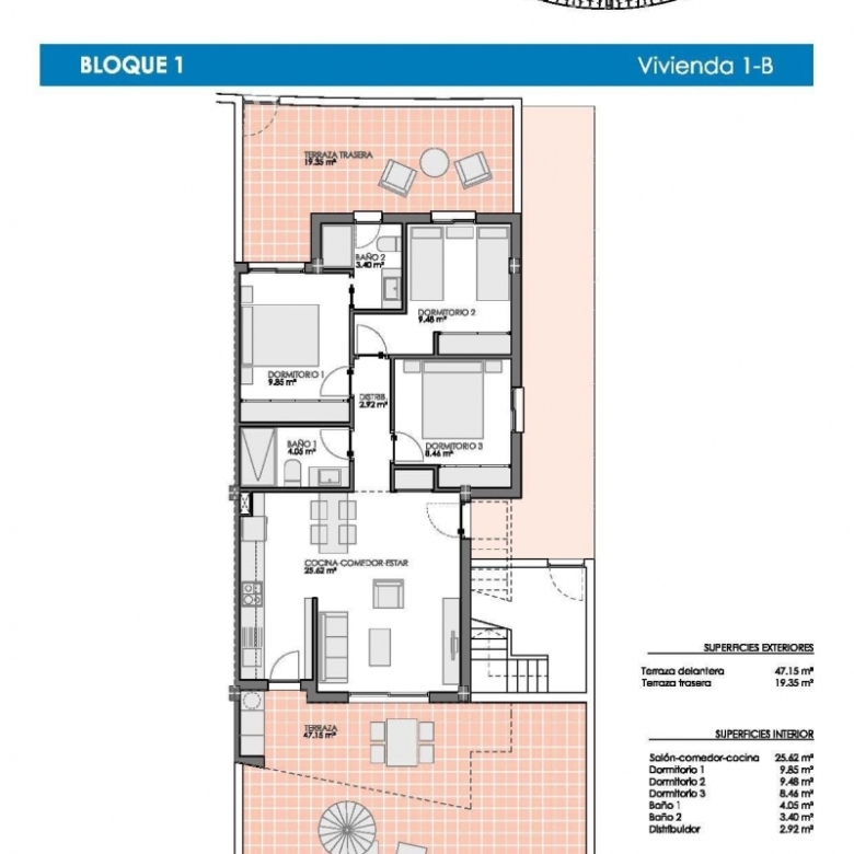Bungalow de planta baja con 3 dormitorios a la venta en Golf Resort – Pilar de la Horadada