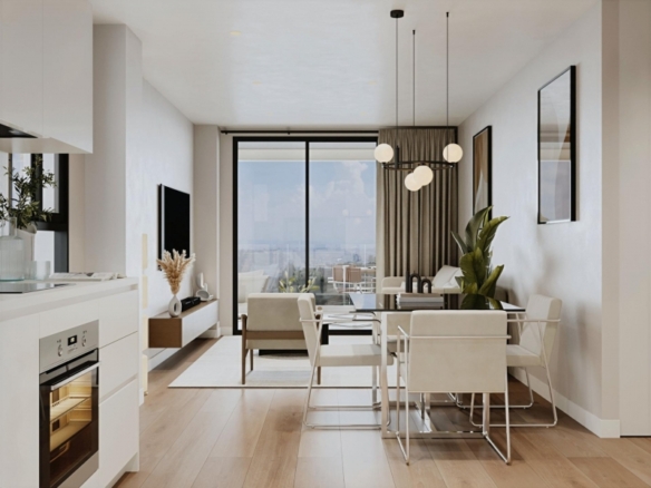 Ático de 3 dormitorios con solarium y piscina privada a 900m. de la playa en Villajoyosa
