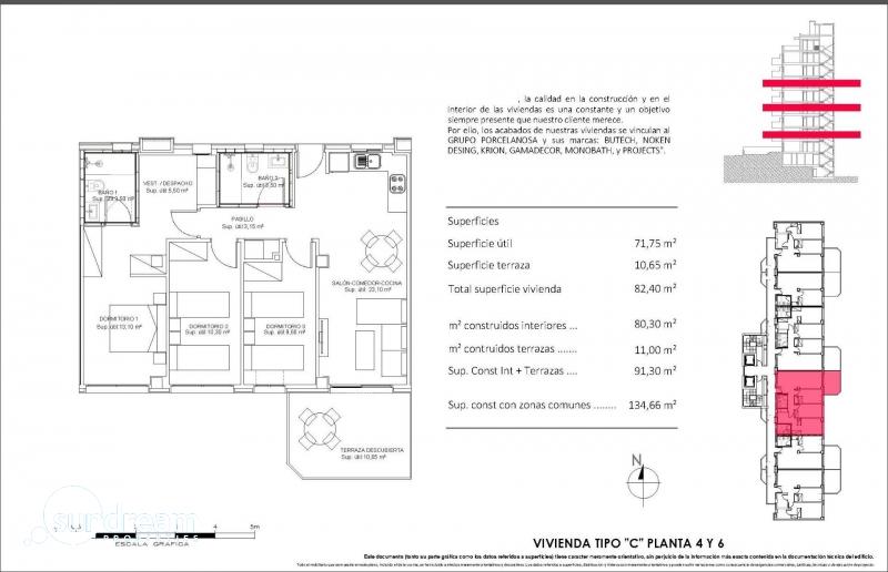 g_43001-16-9 Apartamento de nueva construcción con 3 dormitorios a solo 900m de la playa en Villajoyosa