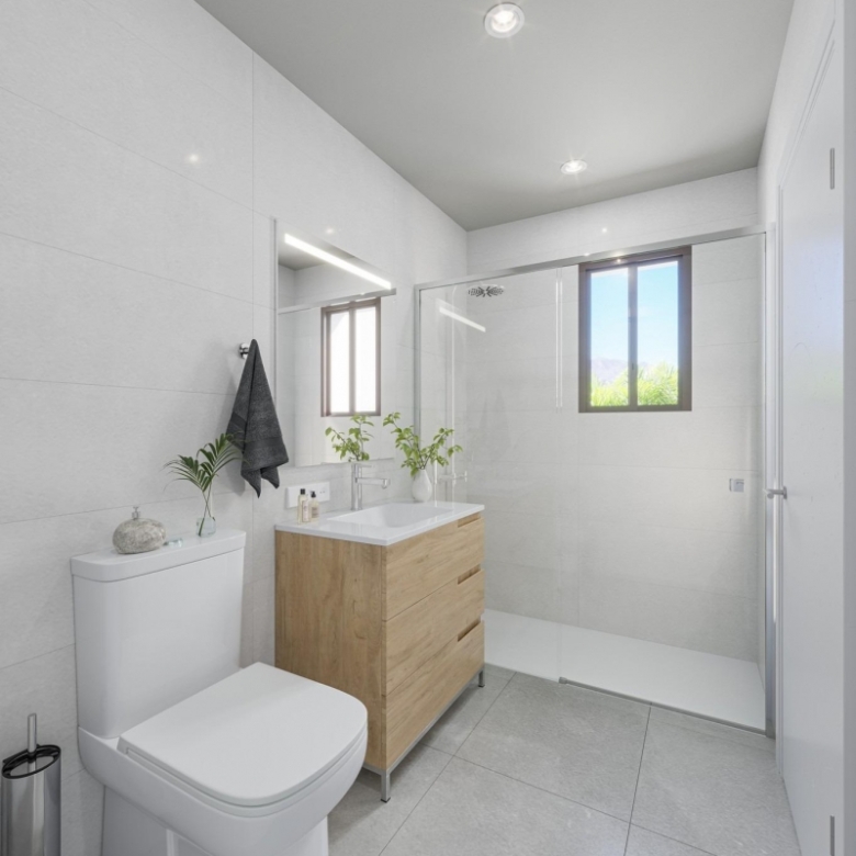 Villa pareada de 3 dormitorios con solarium a solo 950m de la playa en Puerto de Mazarrón