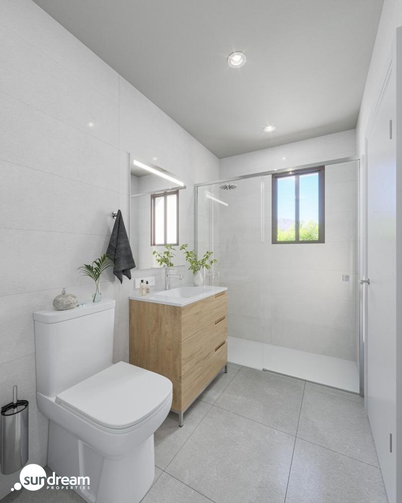 Villa pareada de 3 dormitorios con solarium a solo 950m de la playa en Puerto de Mazarrón