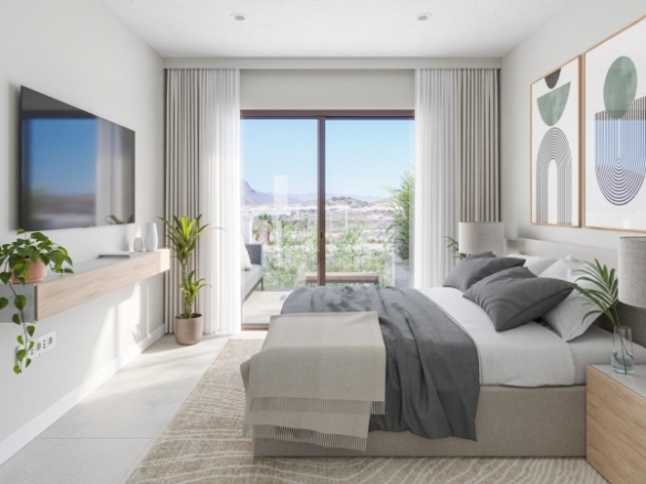 Villa pareada de 3 dormitorios con solarium a solo 950m de la playa en Puerto de Mazarrón