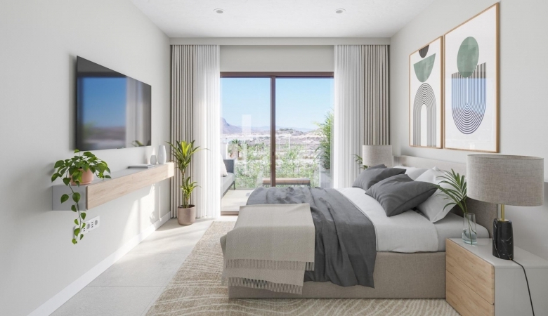 Villa pareada de 3 dormitorios con solarium a solo 950m de la playa en Puerto de Mazarrón