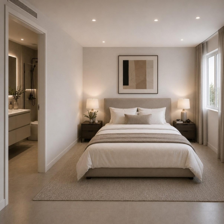 Villa adosada de 3 dormitorios con solarium y piscina privada a la venta en el Country Club de Mazarrón