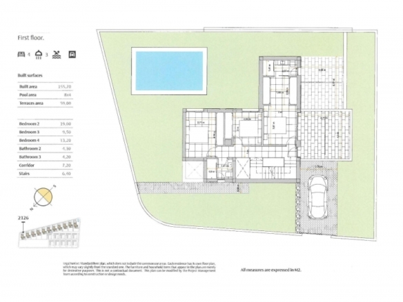 Villa de 4 dormitorios con piscina privada y vistas al golf en Algorfa