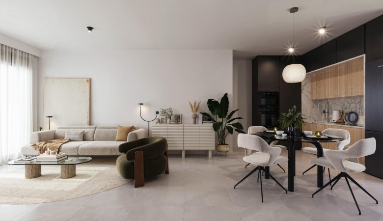 Bungalow de planta alta con 3 dormitorios y solarium privado en San Miguel de Salinas