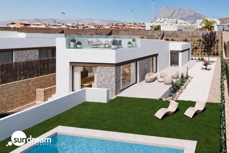 g_43137-22-2 Villa independiente en una planta de 3 dormitorios con excelentes vistas panorámicas en Balcón de Finestrat