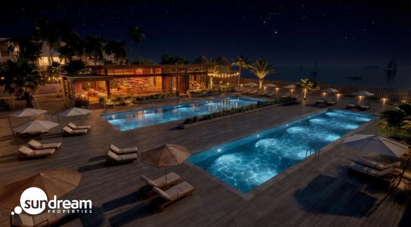 Apartamento turístico de lujo de 1 dormitorio con playa privada en primera línea de Vera Playa-Almería