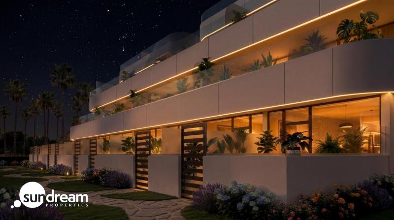 Apartamento turístico de lujo de 1 dormitorio con playa privada en primera línea de Vera Playa-Almería
