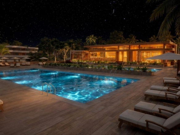 Apartamento turístico de lujo de 1 dormitorio con playa privada en primera línea de Vera Playa-Almería