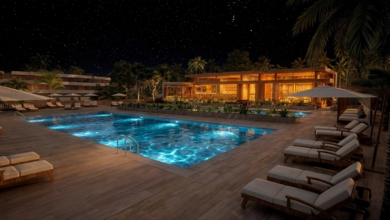 Apartamento turístico de lujo de 1 dormitorio con playa privada en primera línea de Vera Playa-Almería