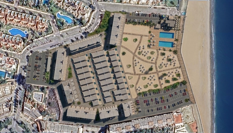 Apartamento turístico de lujo de 1 dormitorio con playa privada en primera línea de Vera Playa-Almería