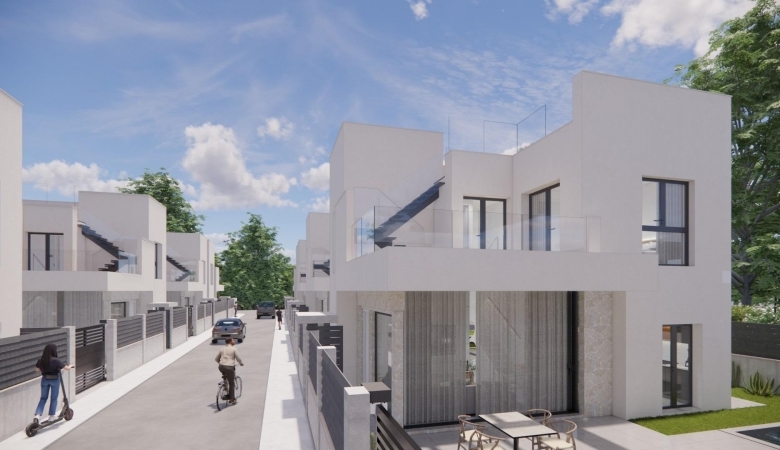 Villa independiente de nueva construcción con 4 dormitorios y piscina privada en Los Montesinos(Alicante)