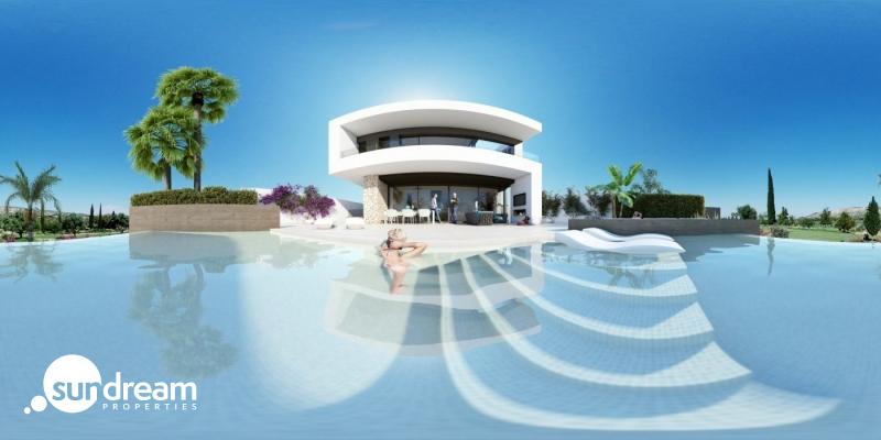 Exclusiva villa de nueva construcción con 3 dormitorios en primera línea de campo de golf en La Finca Golf Resort(Algorfa)