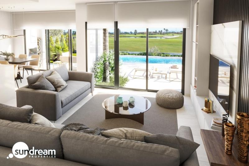 Chalet en una planta de 3 dormitorios en primera línea del campo de golf en Los Alcázares