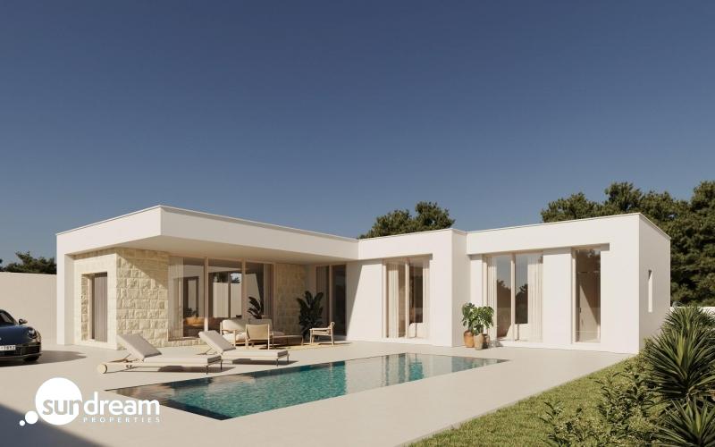 Villa exclusiva en una planta con 4 dormitorios y piscina privada a la venta en Polop(Alicante)
