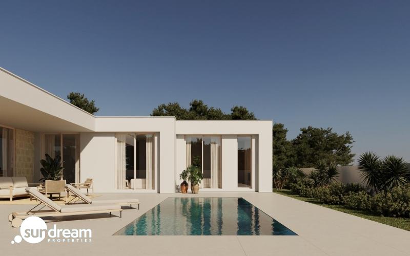 Villa exclusiva en una planta con 4 dormitorios y piscina privada a la venta en Polop(Alicante)