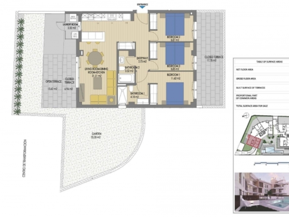 Apartamento moderno de 3 dormitorios a solo 100 metros del mar a la venta en Jávea(Alicante)