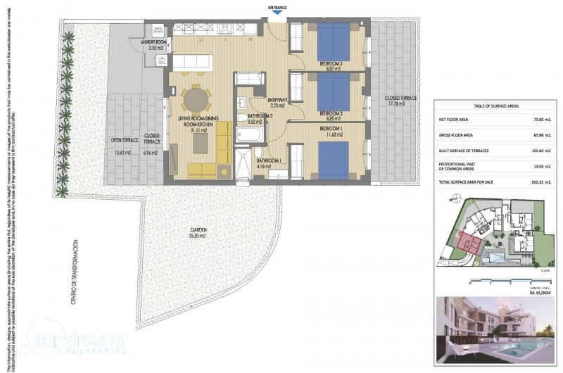 g_43327-10-12 Apartamento moderno de 3 dormitorios a solo 100 metros del mar a la venta en Jávea(Alicante)