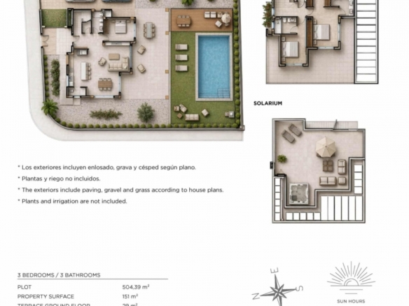 Villa de lujo con 3 dormitorios y piscina privada a la venta en Ciudad Quesada